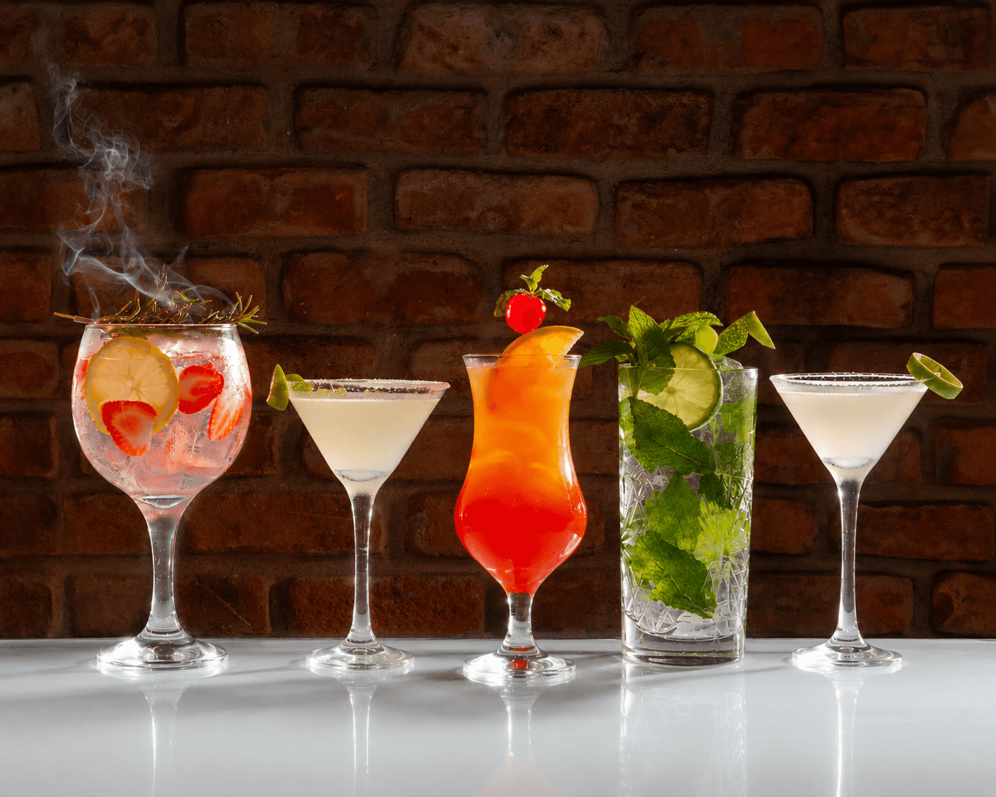 Seleção de drinks do Buzin Gastronomia